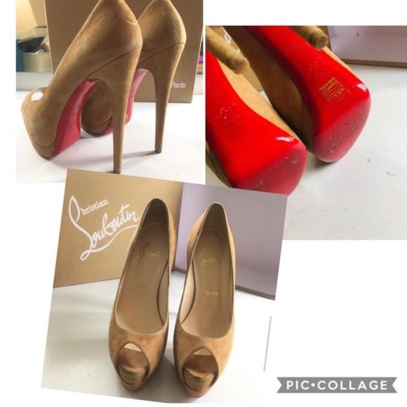 🔥LOUBOUTIN Park Palais Royal Peep Toe Sued… - Picture 2 of 4